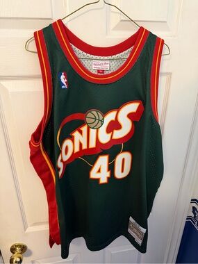 Mitchell & Ness Sean Kemp Seattle SuperSonics Green Red 40 Jersey